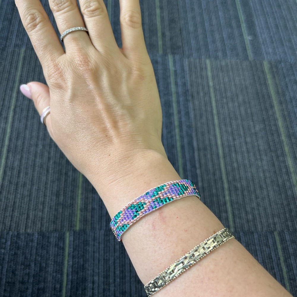 Twilight Garden" – Petite Beaded Loom Bracelet | Handmade by Substance Designs